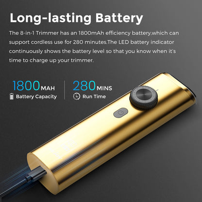 SEJOY Hair Clipper Kit Professional Hair Nose Trimmer for Men Reachageable Waterproof Haircutting Machine,Gold