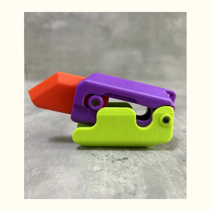 Gravity Folding Claw Knife Radish Knife 3d Printing Gravity Knife Small Radish Knife Push Card Decompression Fidget  Mini Toy