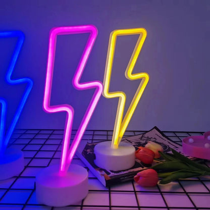 Lightning LED neon light, USB or battery powered boy/girl gift cool game light, bedroom wedding party decoration creative light