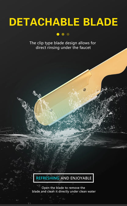Professional Barber Razor Folding Shaving Knife Manual Beard Beard Cut Razors Holder For (No Shaving Blade) Salon Removal Tools