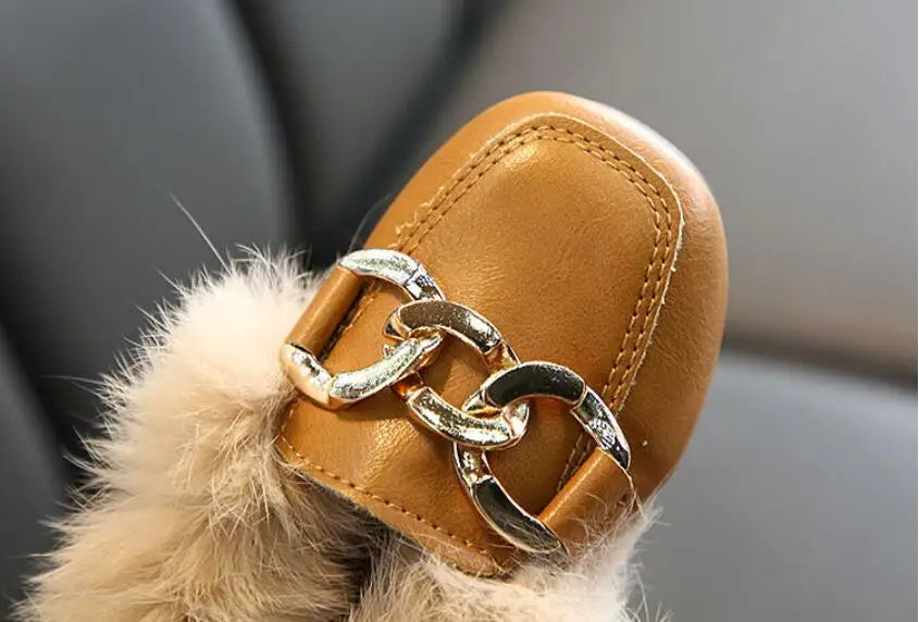 Kids Winter Slippers - Luxury Fur Lined Non-Slip Indoor Boots for Boys & Girls