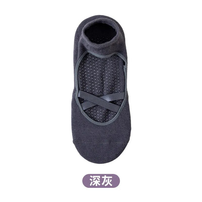 1pair Fashion Yoga Socks Anti Slip Women Professional Pilates Socks Cotton Dance Floor Trampoline Aerobics Fitness Sports Socks