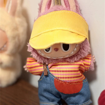 New style for Labubu 17cm doll clothes DIY accessories hat pants decoration set collection birthday gift cute children's toys