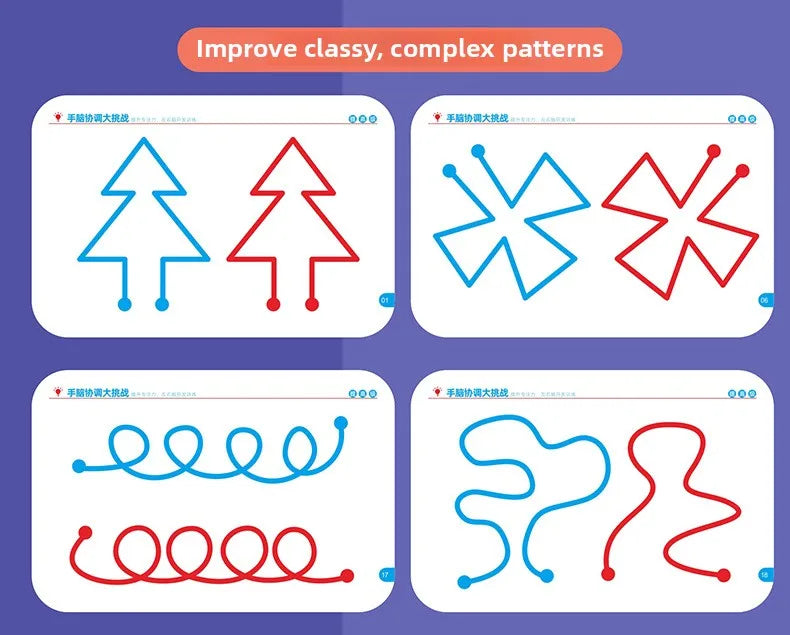 Hand-Brain Coordination Action Practice Development Set Used for Overall Brain Balance Attention Improvement Tool