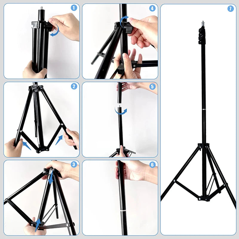 26/33cm LED Selfie Ring Light Dimmable Photography Fill Lighring with 50cm Tripod & Remote Control For Youtube Phone Video Live
