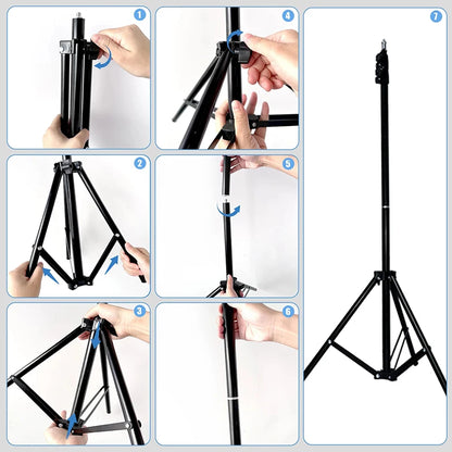 26/33cm LED Selfie Ring Light Dimmable Photography Fill Lighring with 50cm Tripod & Remote Control For Youtube Phone Video Live