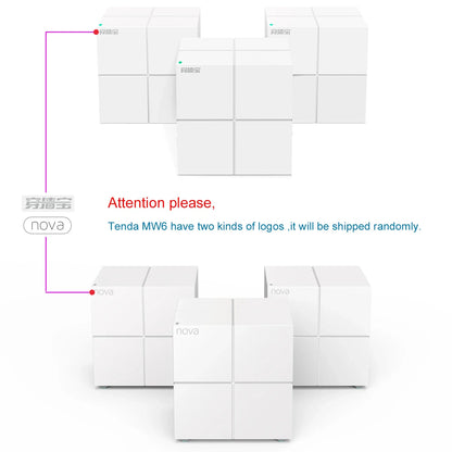 Tenda MW6 Mesh Wireless Gigabit Router 11AC Dual-Band 2.4G/5.0GHz Whole Home Wifi Coverage System Long Range Bridge Repeater