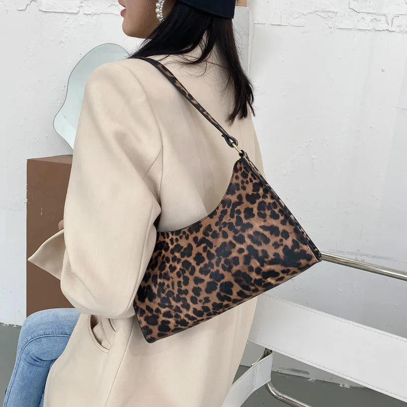 Fashion Zebra Print Women Luxury Handbag PU Leather Simple Underarm Shoulder Bags Female Daily Design Clutch Totes Purse Pouch