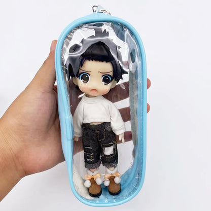 1/12 BJD Doll Go Out Bag OB11 Transparent Storage Hanging Bag Doll Travel Package Pendant Accessories