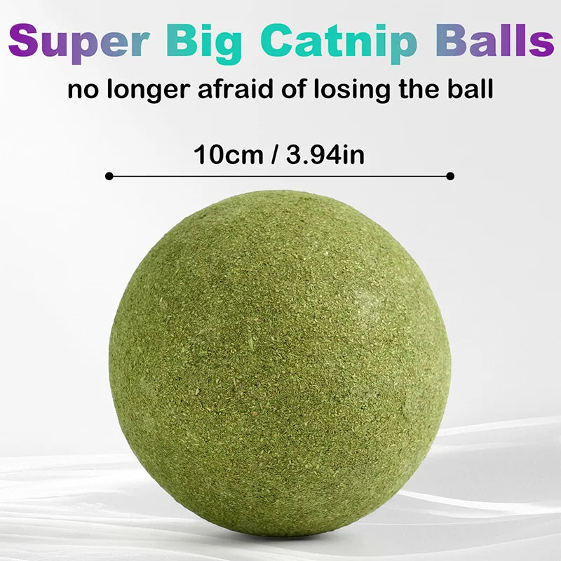10cm Super Large Catnip Ball Lickable Natural Catnip Toys Self-Hi Relieving Stuffy For Cat Kitten Indoor Outdoor Playing Cat Toy