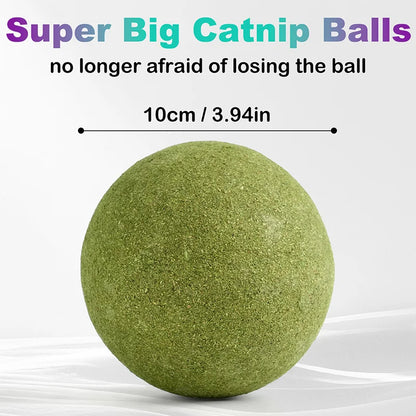 10cm Super Large Catnip Ball Lickable Natural Catnip Toys Self-Hi Relieving Stuffy For Cat Kitten Indoor Outdoor Playing Cat Toy