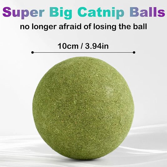 10cm Super Large Catnip Ball Lickable Natural Catnip Toys Self-Hi Relieving Stuffy For Cat Kitten Indoor Outdoor Playing Cat Toy