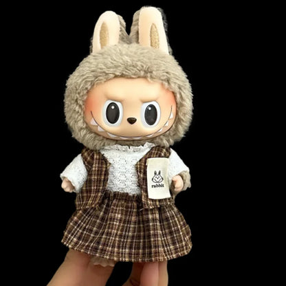 New style for Labubu 17cm doll clothes DIY accessories hat pants decoration set collection birthday gift cute children's toys