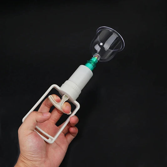 Vacuum Cupping Massage Kit w/ Pump Gun - 6 Suction Cups for Back, Body Therapy, Anti-Cellulite & Detox