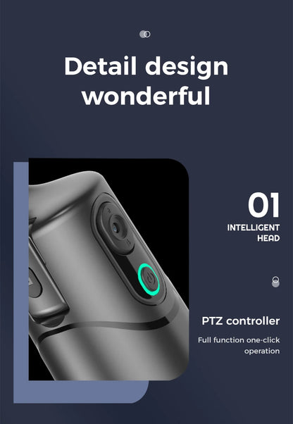 Automatic facial tracking phone holder with remote control and gesture control, 360 ° rotating phone camera holder