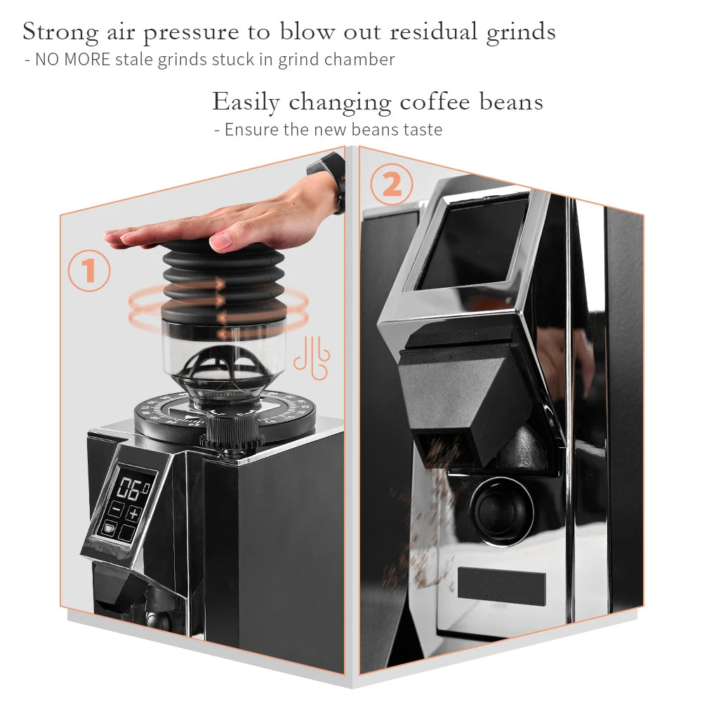 Coffee Beans Grinder Single Dose Hopper/Bellows Coffee Grinder Bean Bin Blowing Cleaning Tools For Eureka Mignon And Helios