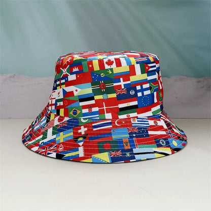 2026 Countries National Flag Bucket Hat Men Women Football Fan Party Football Cup Reversible Sun Hat Soccer Fans Fisherman Hat