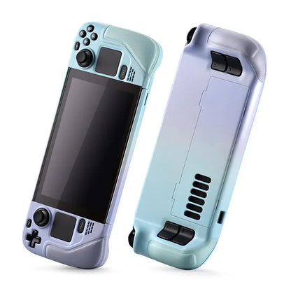 Full Protective Case for Steam Deck Cowhide wrap host Protective Soft Leather Grip Non-slip Cover hard shell bracket Accessories