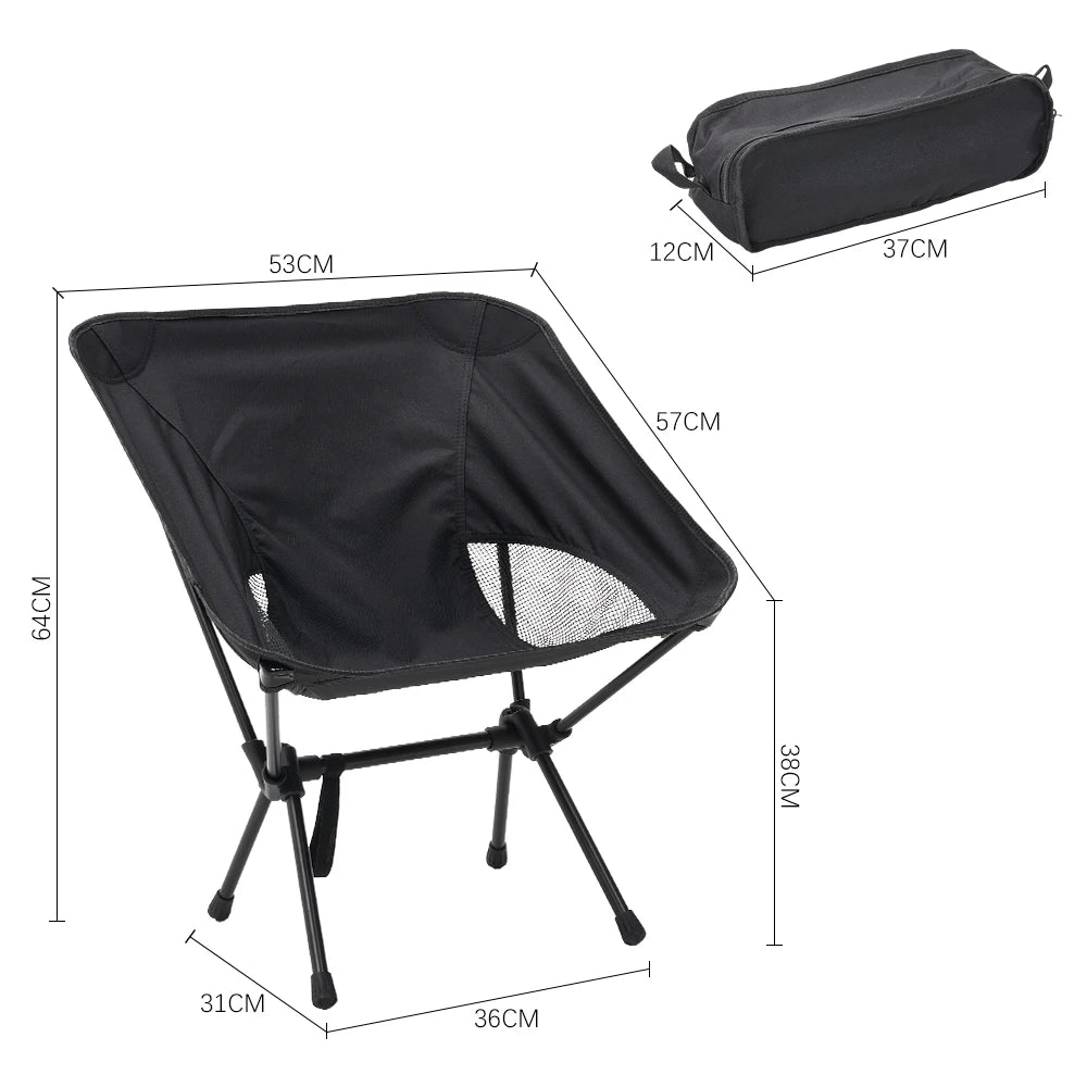【Breeins】Foldable Camping Chairs Set Lightweight folding Chair Ultralight Backpacking Moon Chairs for Garden Picnic Beach