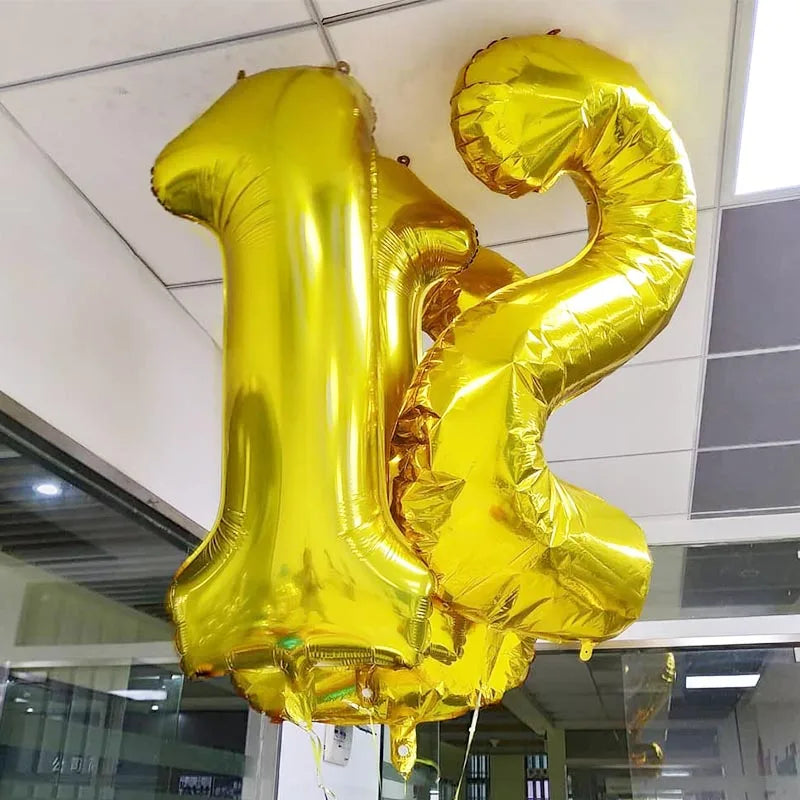 Number 10 Balloon 10 Digit Balloon Ten Blue Figure Green Globe 10th Birthday Big Large Red Pink Golden Black Colorful 32inch