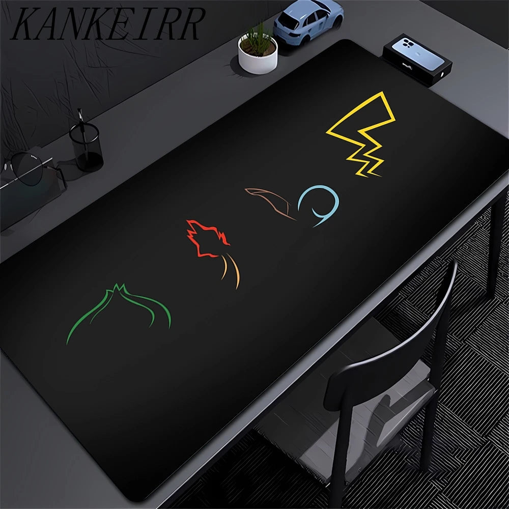 Mouse pad Large rubber keyboard mouse carpet anti-slip gamer mouse pad laptop HD PC carpet P-Pokemons Mousepad Kawaii