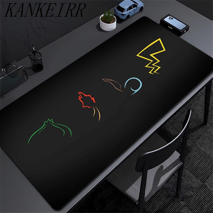 Mouse pad Large rubber keyboard mouse carpet anti-slip gamer mouse pad laptop HD PC carpet P-Pokemons Mousepad Kawaii
