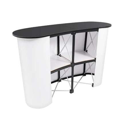 Foldable Tradeshow Table Exhibition Countertop Podium Promotion Table Office Reception Desk School Lecture Table