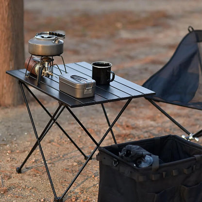 【Breeins】Portable Camping Folding Egg Roll Table with Storage Bag Outdoor Picnic Barbecue Stall Table