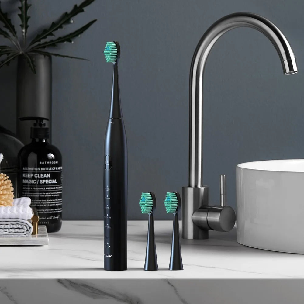 Sejoy Sonic Toothbrush 8 Brush Heads 5 Cleaning Modes Smart Timer Rechargeable Electric Toothbrush Personal Care Appliances