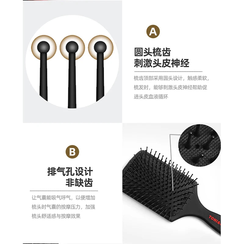 Professional Salon Air Hairdressing Cushion Comb Barbershop Anti-Static Hair Brush Massage Home Diy Curly Styling Tools