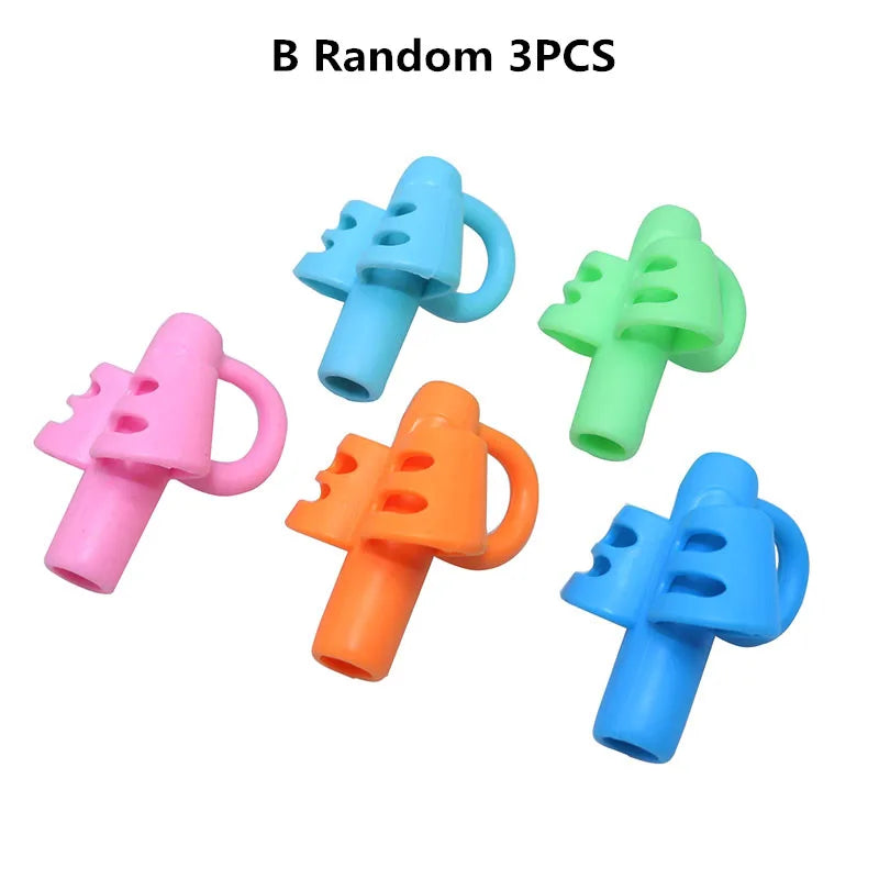 1/3pcs Children Writing Pencil Pan Holder Kids Learning Practise Silicone Pen Aid Grip Posture Correction Device for Students