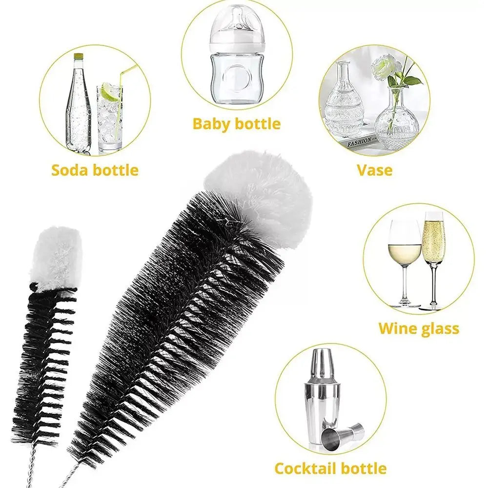 Soda Stream Bottle Brush With Beechwood Handle Glassware Jars Cleaner Kitchen Cleaning Tool Drink Wineglass Cup Cleaning Brush