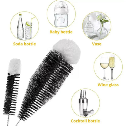 Soda Stream Bottle Brush With Beechwood Handle Glassware Jars Cleaner Kitchen Cleaning Tool Drink Wineglass Cup Cleaning Brush