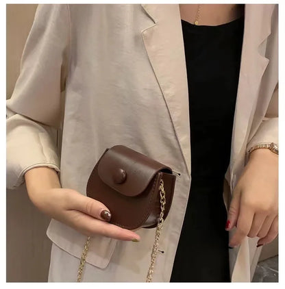 Fashion Kids Children PU Leather Shoulder Bag Lovely Baby Girls Mini Chain Coin Purse Cute Princess Crossbody Bags Small Wallet