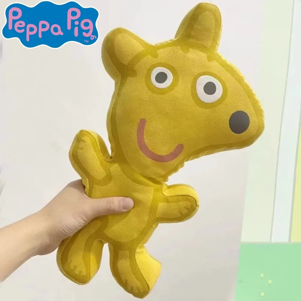Peppa Pig Mr. Dinosaur of George Pig Two-sided Plush Stuffed Kawaii Doll  Home Room Decoration Holiday Birthday Kids Toy Gift