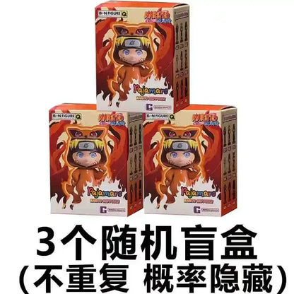 Naruto Bnfigureq Pajamars Series Blind Box Action Figures Model Sasuke Kakashi Costume Design Decoration Gift Toy
