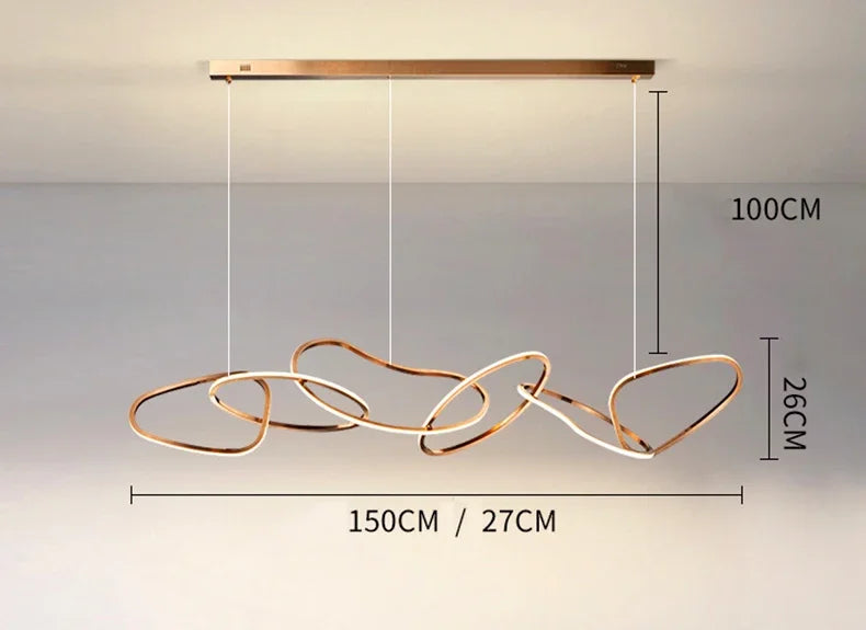 Modern Simplicity Circle LED Pendant Lights for Dining Living Home Decor Hanging Ring Chandelier Lamp Fixture