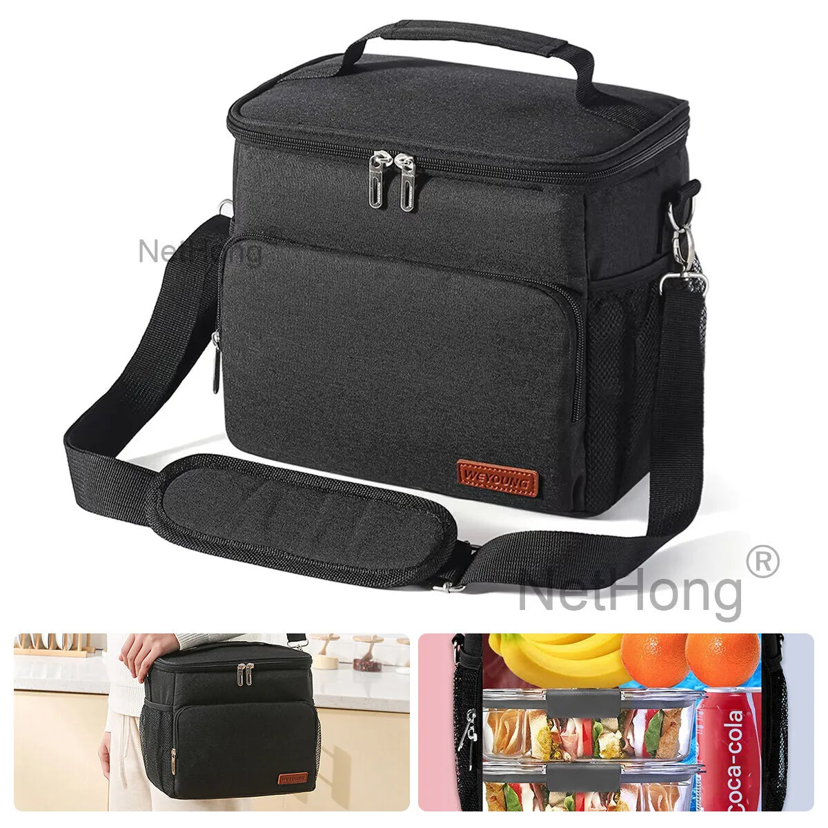 Bag, Insulated Cooler Bag Thermal Lunch Tote Bags For Men Women