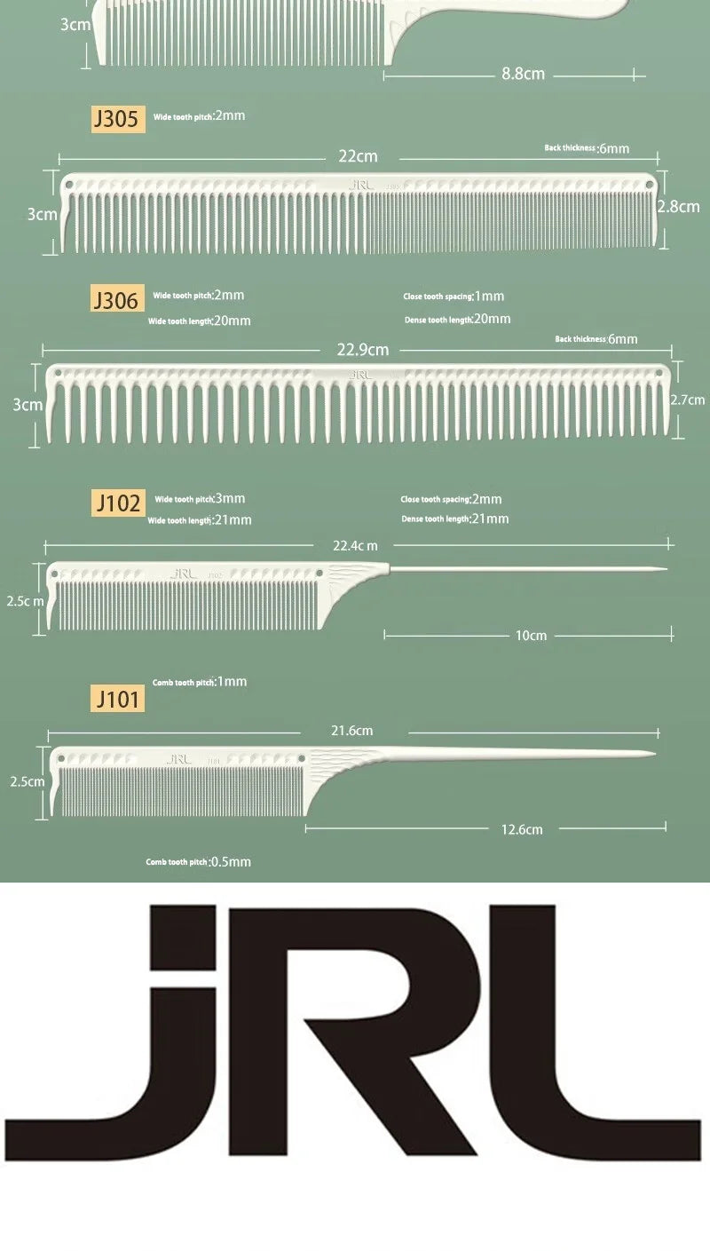 JRL Professional Barber Comb - Heat Resistant 240° Hairdressing Comb for Styling