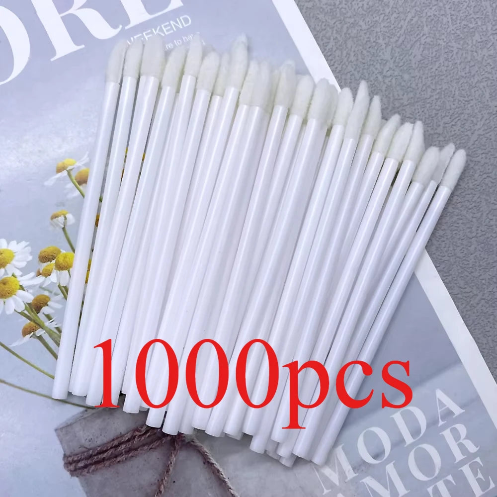 50/1000 PCS Lip Brushes Disposable Cosmetic Lip Brush Lipstick Lip Glossy Wands Cleaner Applicator Eyeshadow Makeup Brush Tool