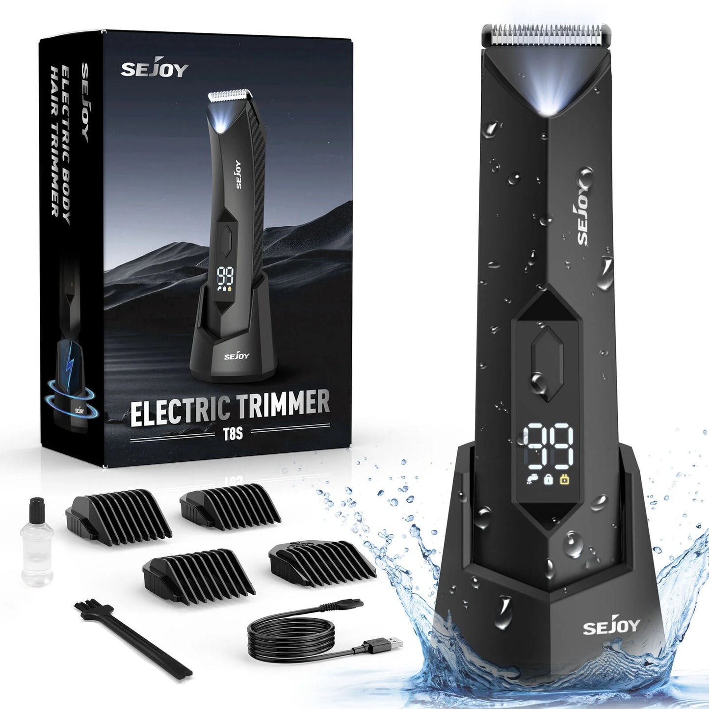 SEJOY Hair Trimmer Men Facial Beard Body Grooming Kits Electric Hair Clipper Nose Ear Trimer Rechargeable