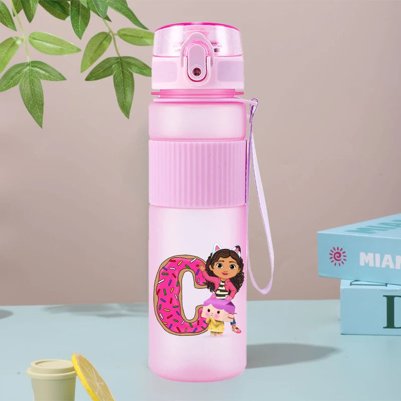 Gabby Dollhouses Cute Water Bottles 550ml Girls Kawaii Cup Kids School Outdoor Sport Flasks Women Office Home Plastics Mug Gift