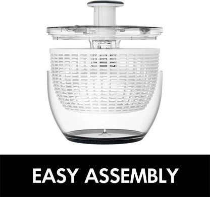 LMETJMA 6,3 QT Salatschleuder, große Salatschleuder, Einhand-Smoothie, Easy-Press-Funktion, große Gemüseschleuder, Salatmixer, Waschmaschine JT251