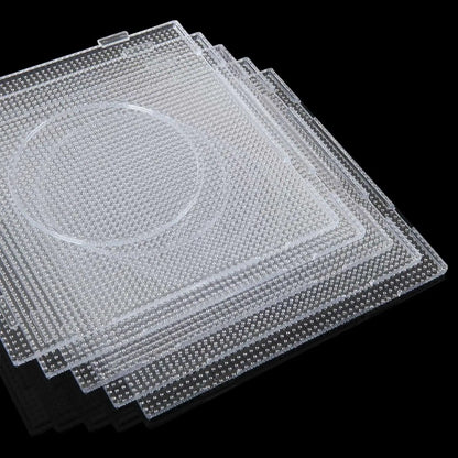 12PCS Mini Fuse Beads Pegboards 2.6mm Plastic Perler Bead Pegboard Square  Board Large Clear Perler Hama Bead Pegboard DIY Toys