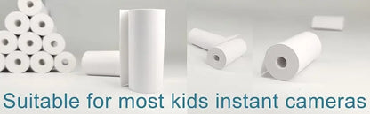 12 Rollen Nachfüllpapier für Kinder-Sofortbildkameras, kernloses Thermodruckpapier für 57-mm-tragbare Kassen und mobile Drucker