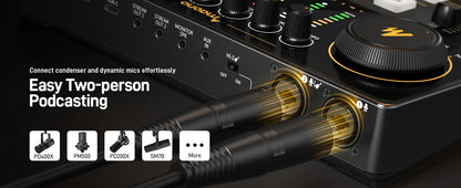MaonoCaster E2 Gen2 Audio Interface Mixer with Dual XLR Input for Dual Podcast Live Streaming Gaming Audio Interfaces Sound Card