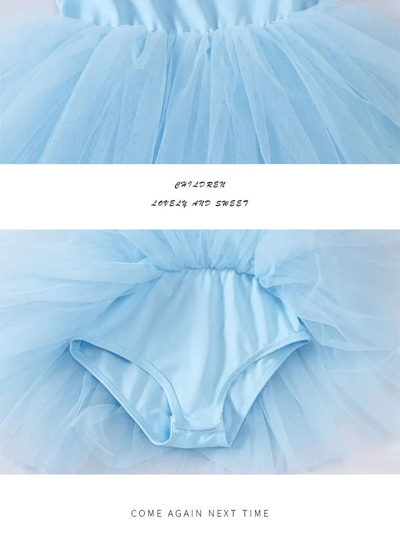 Baby Girl Princess Tutu Dress Sleeveless Infant Toddler Puffy Ballet Dress Black Pink White Party Dance Baby Clothes 1-8Y