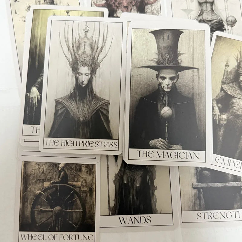 Horror Tarot Cards Wait 78 Tarots Board games Leisure Entertainment Family Gatherings Gothic Tarot Deck