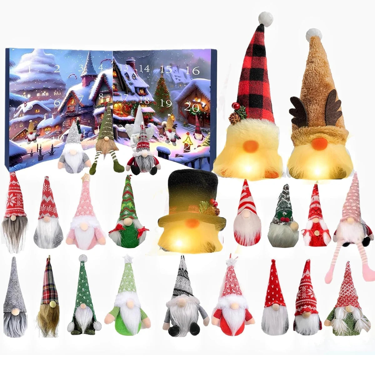 Christmas 2025 New Advent Calendar Cute Gnome 24 Days Countdown Calendar Children's Holidays Advent Calendars Christmas Supplies