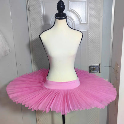 Professional Ballet Tutus Skirs For Adult Child Stiff Mesh Pancake Belly Dance Girls Practice Kids White Swan Lake